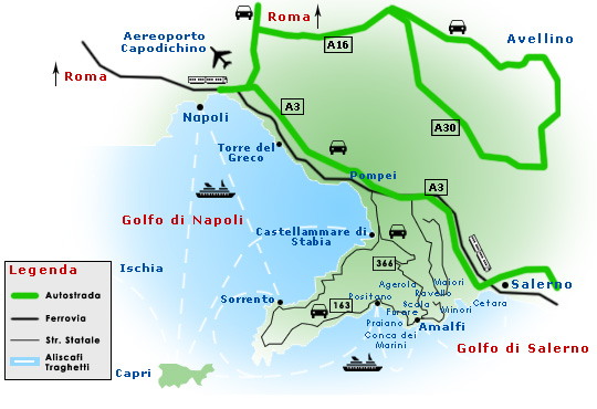 Mappe Golf Neapel/Halbinsel Sorrent